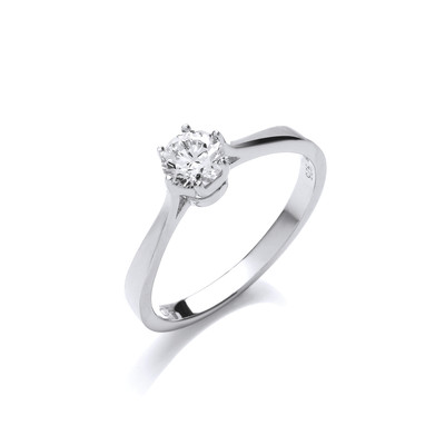 The Perfect Cubic Zirconia Solitaire Ring