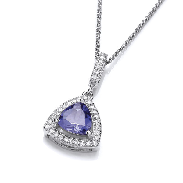 Blue Glamour Cubic Zirconia Pendant without chain
