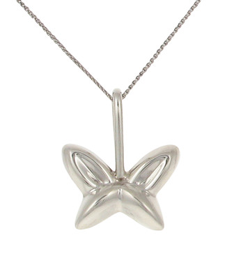 Silver shaped butterfly pendant