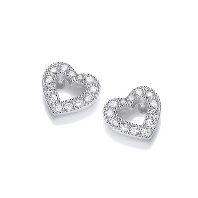 Diddy Cubic Zirconia Heart Earrings