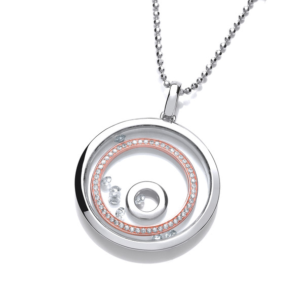 Celestial Silver Saturn Rings Pendant without chain