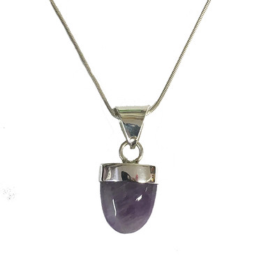 Silver and Amethyst Popsicle Pendant