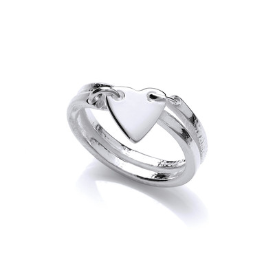 Silver 'Love is in the Air' Ring