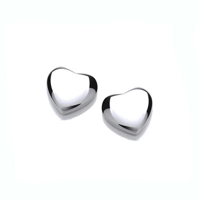 Teeny Tiny Silver Heart Earrings