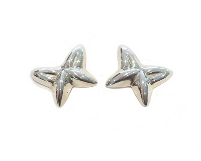 Sterling Silver Shaped Butterfly Stud Earrings