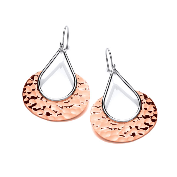 Sterling Silver and Copper Swing Earrings