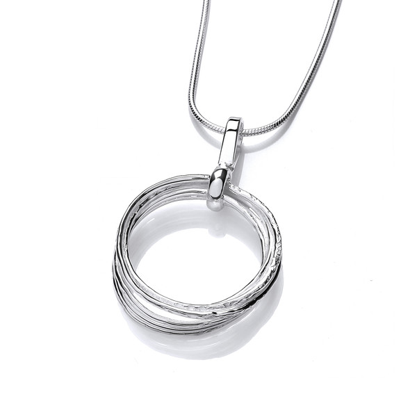 Silver Rings Hoop Pendant without Chain