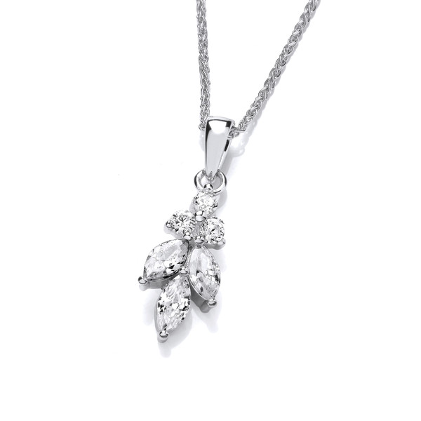 Silver & Cubic Zirconia Debutante Pendant without Chain