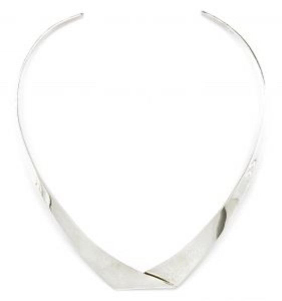 Sterling Silver Folded Collar