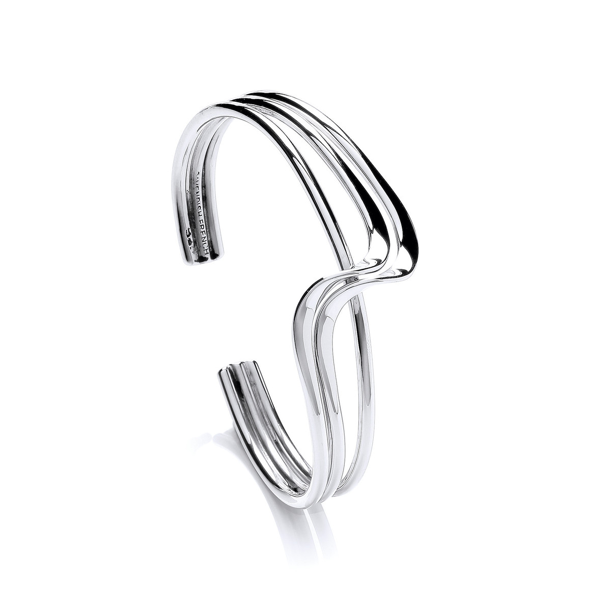 Sterling Silver Wave Bangle - Cavendish French