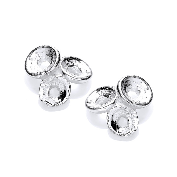 Tiny Silver Circles Earrings
