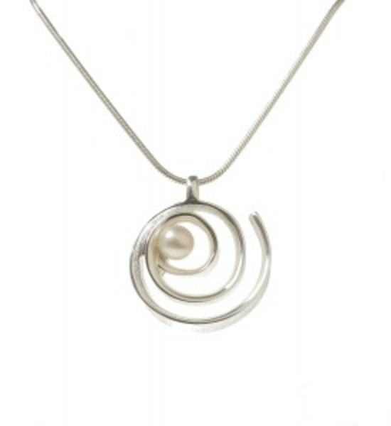 Silver Helter Skelter Spiral Pendant without Chain