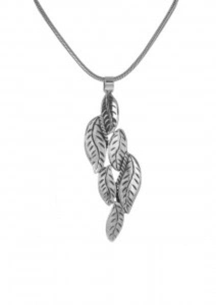 Falling Leaves Silver Pendant with 18 - 20" Silver Chain