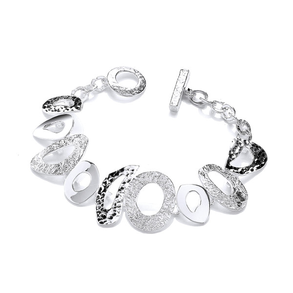 Organic Silver Curls and Curves Bracelet
