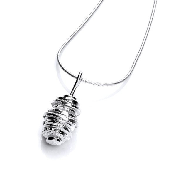 'Taste of Honey' Silver Pendant with 16 - 18" Silver Chain