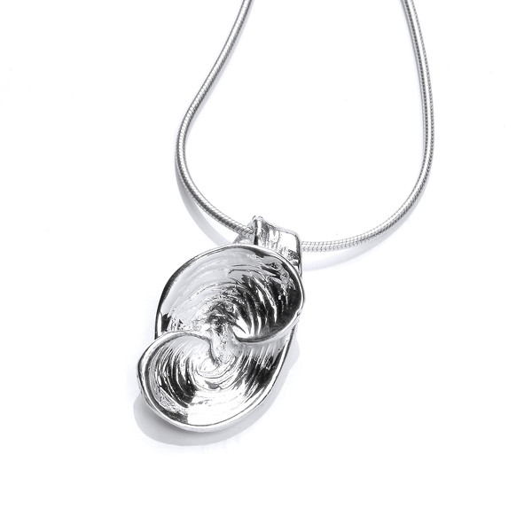 Silver Oyster Shell Pendant without Chain
