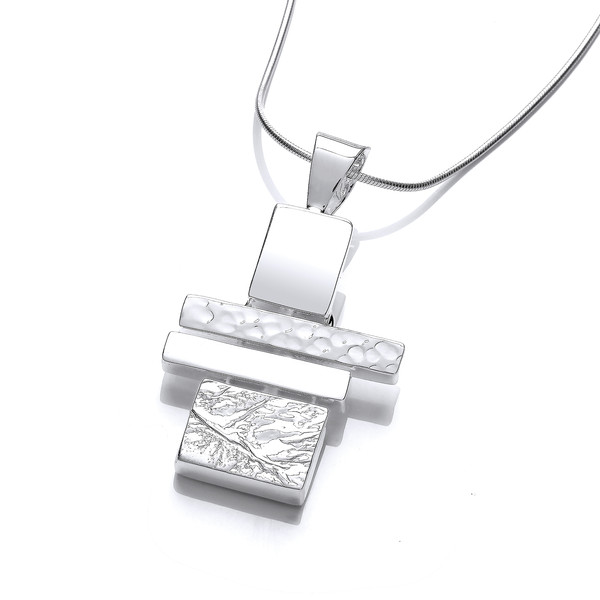 Silver Piano Key Pendant without Chain