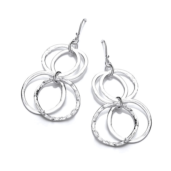 Silver Hoops and Loops Earrings