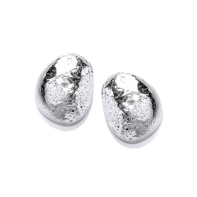 Silver Pebble Earrings