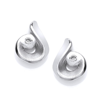 Silver Comma Earrings