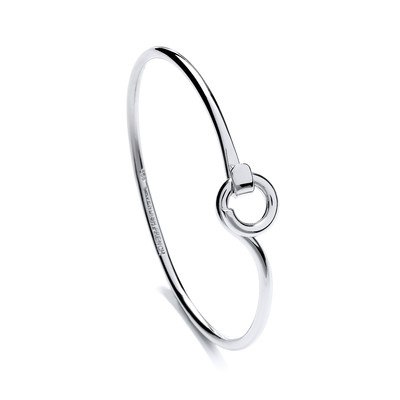 Sterling Silver Pigtail Clasp Bangle