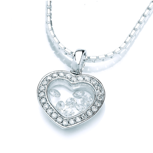 Small Silver & Cubic Zirconia Venus Pendant without Chain