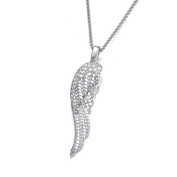 Silver Angel Wing Pendant without Chain
