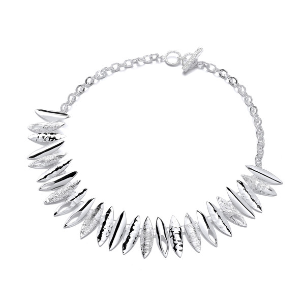 Silver Ink Quills Necklace