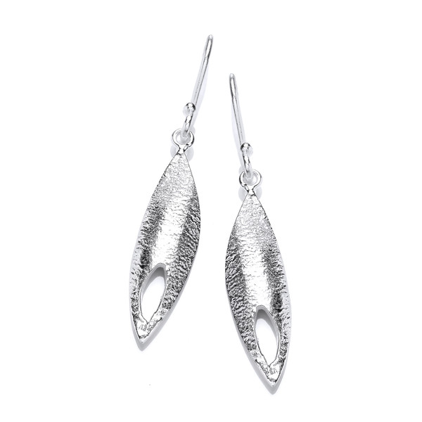 Silver Ink Quill Earrings