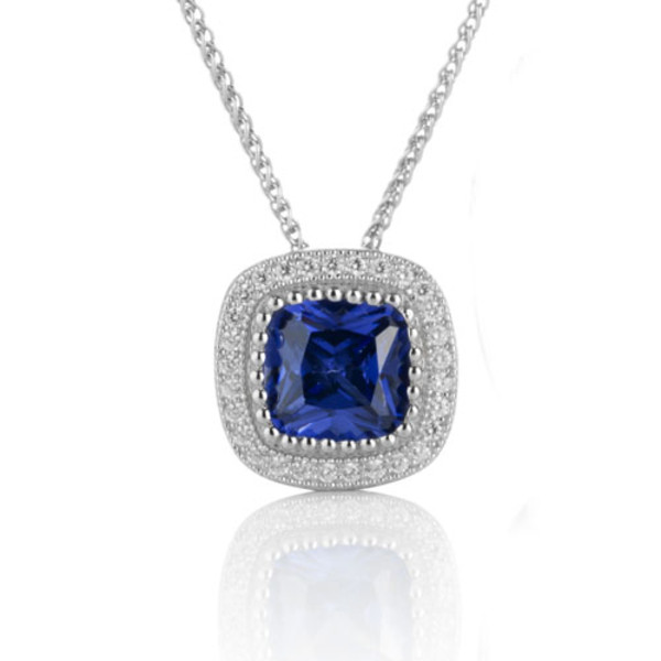 Sapphire Blue Beauty Pendant without Chain