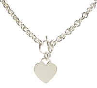 Sterling Silver Heart Charm Necklace