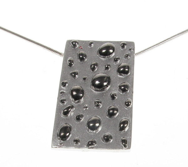 Sterling Silver Oxidised Bubbles Pendant with 16 - 18" Silver Chain