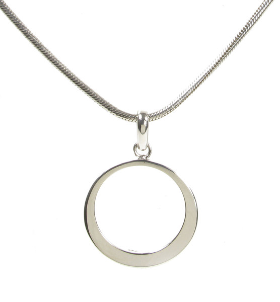 Sterling Silver Graduated Pendant with 18 - 20" Silver Chain