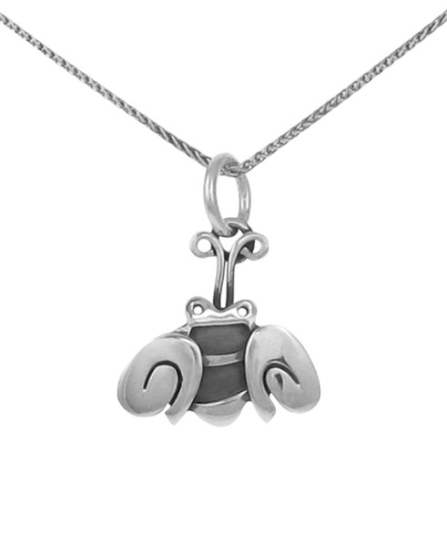 Bumblebee Beautiful Silver Pendant with 16 - 18" Silver Chain