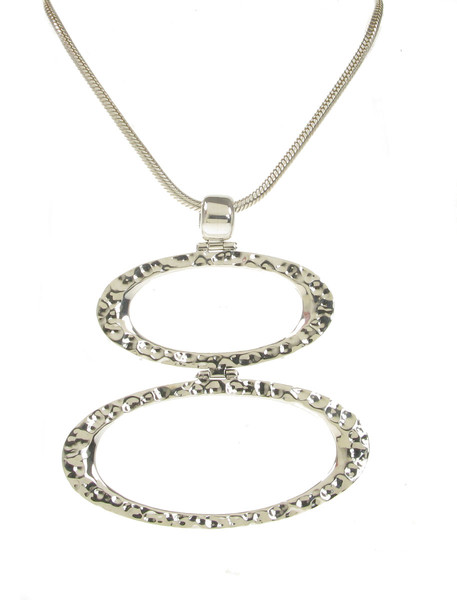 Big Party Time Silver Pendant with 18 - 20" Silver Chain