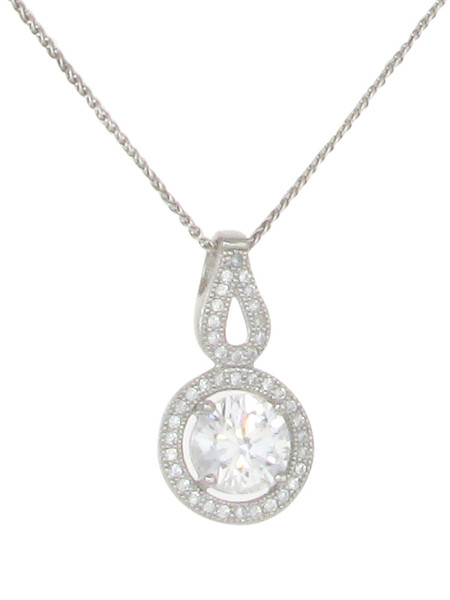 Cutie Beauty Pendant with 16 - 18" Silver Chain