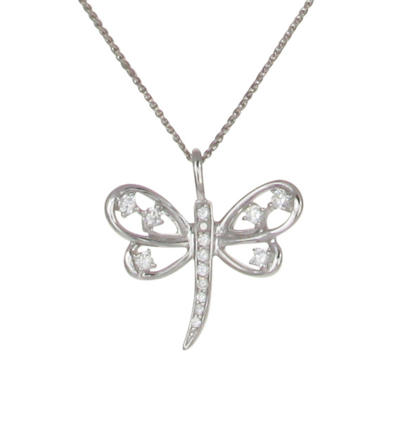 Beautiful Butterfly Pendant with 16 - 18" Silver Chain