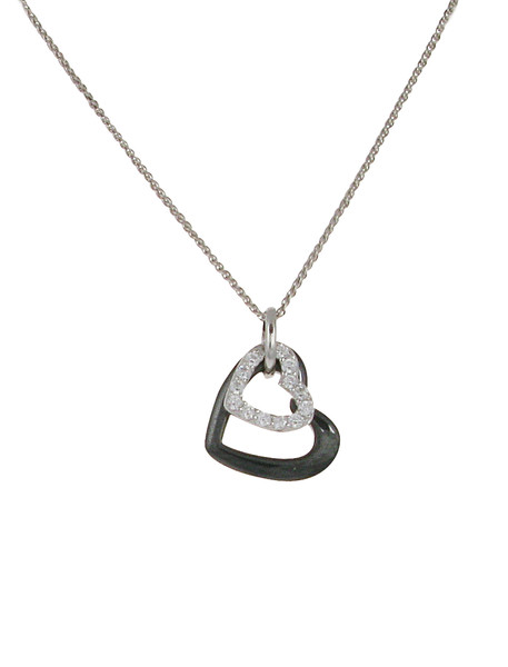 Heart of Darkness Pendant with 16 - 18" Silver Chain