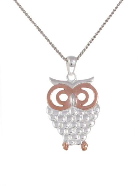 Rose-Tinted Spectacled Owl Pendant without Chain
