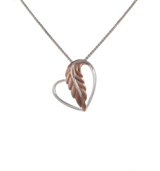 Heart and Soul Pendant with 16 - 18" Silver Chain