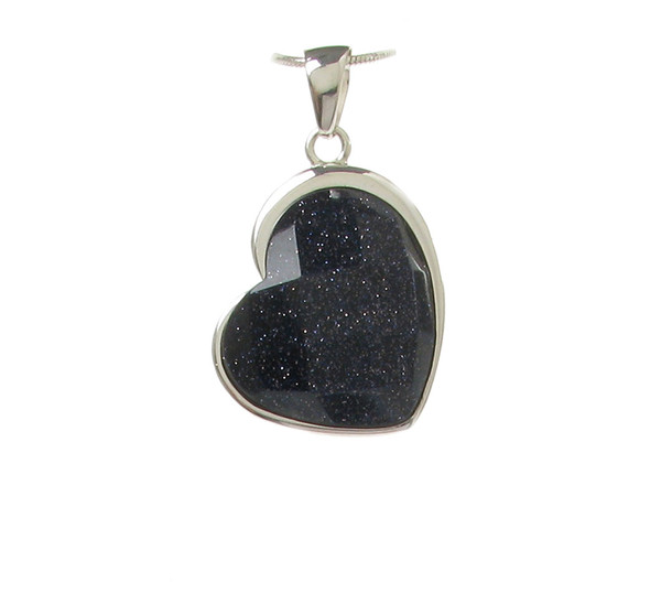 Heart's Desire Blue Sandstone Pendant without Chain