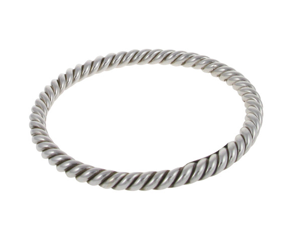 All in a Twist Silver Rope Bangle