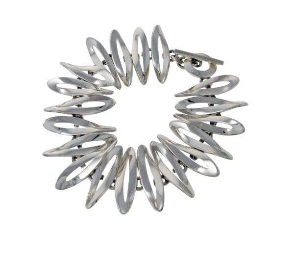 Do the Twist' Silver Ovals Bracelet