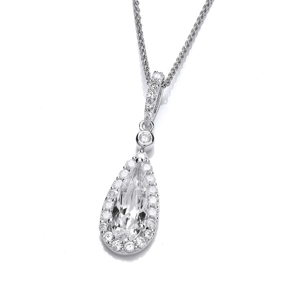 The Great Gatsby Glamour Pendant with 16 - 18" Silver Chain