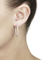 Medium Cubic Zirconia Hoop Earrings