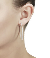 Large Cubic Zirconia Hoop Earrings