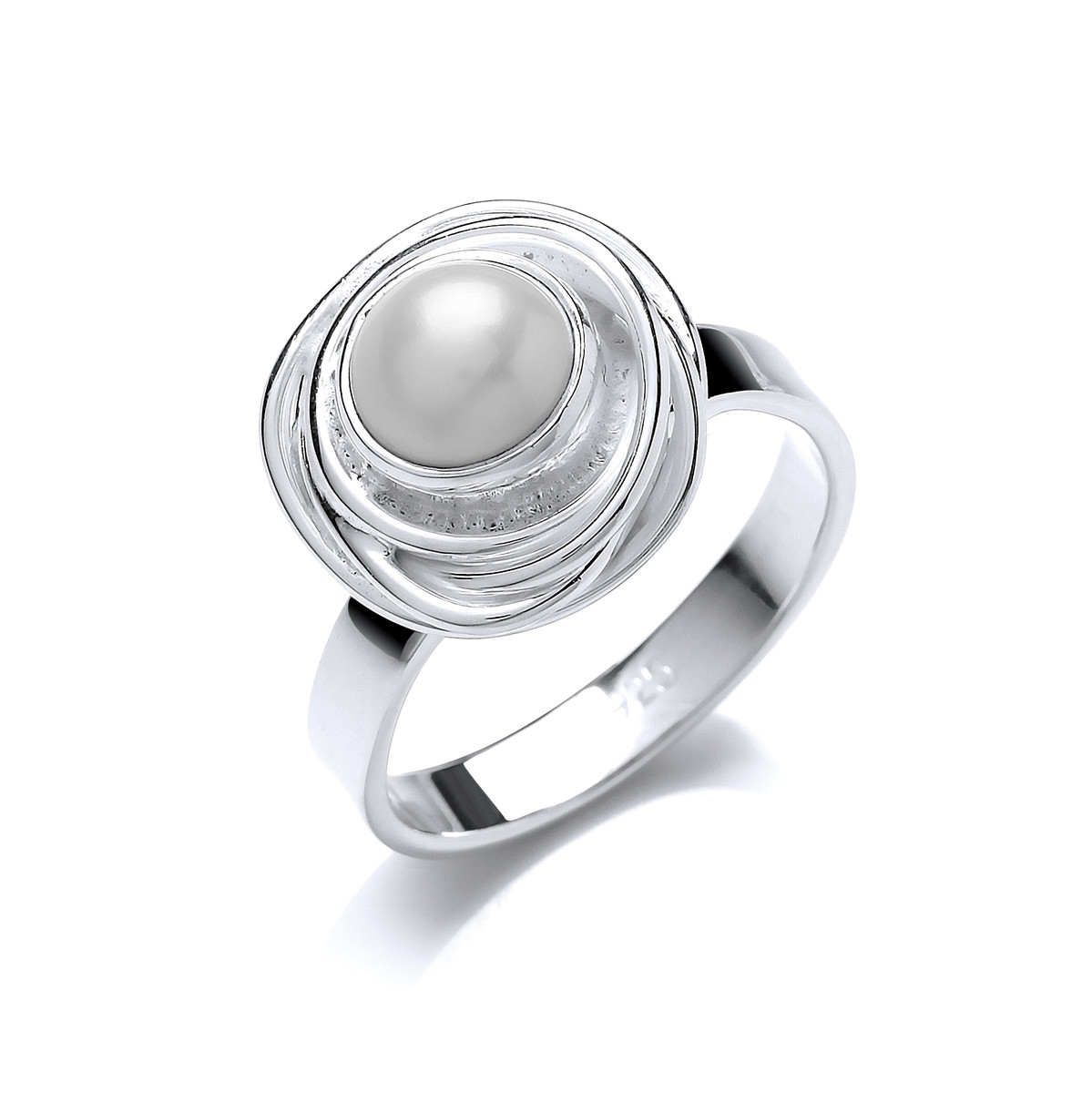 Silver and Nested Pearl Ring - Cavendish French