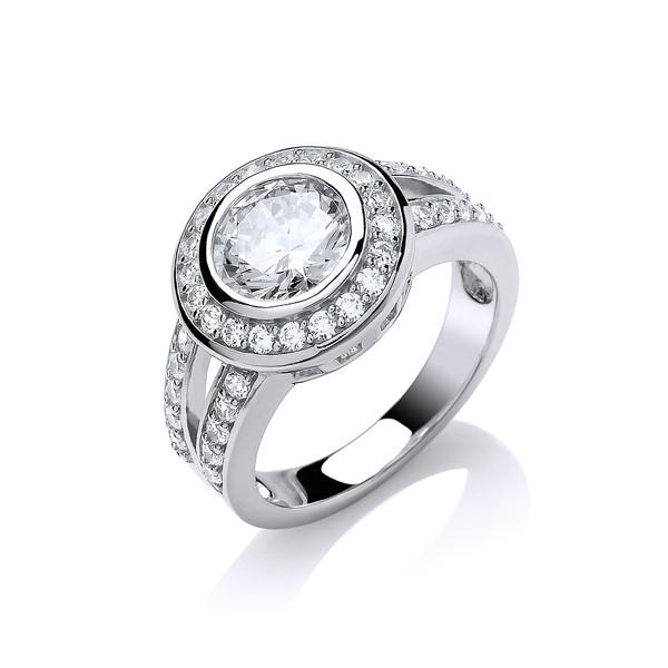Bold Cubic Zirconia Solitaire Ring