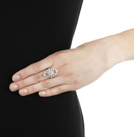Ornate Cubic Zirconia Wedding Ring