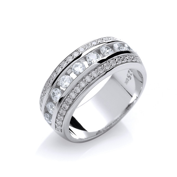 Silver & Cubic Zirconia Eternal Love Ring